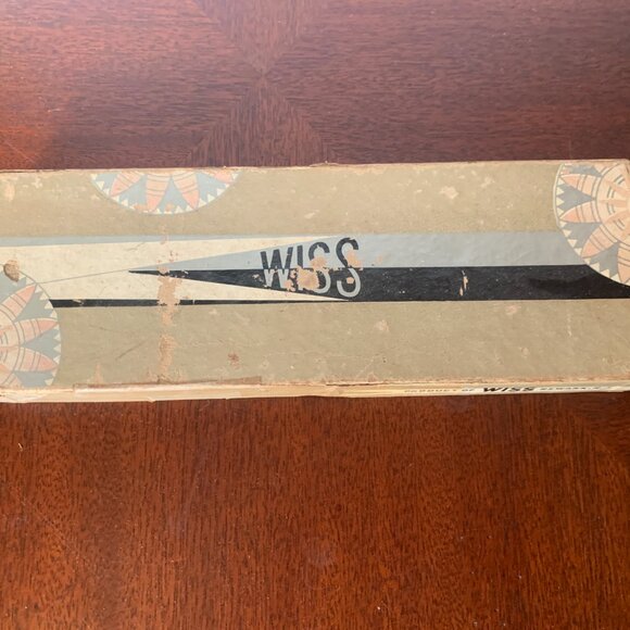 Vintage WISS Pinking Shears Scissors Model C Original Paperwork Box black silver - Picture 14 of 16